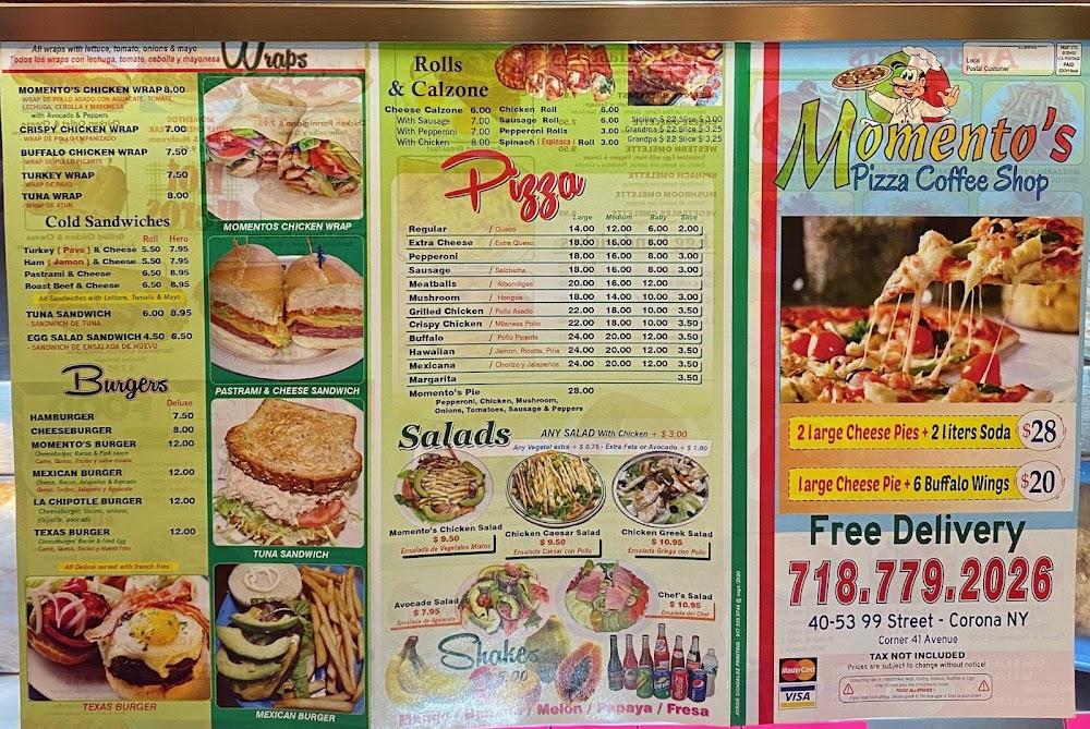 Momentos Pizza Menu image 3